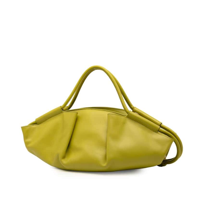 Loewe Small Leather Paseo Satchel Green Leather Good condition - Back View