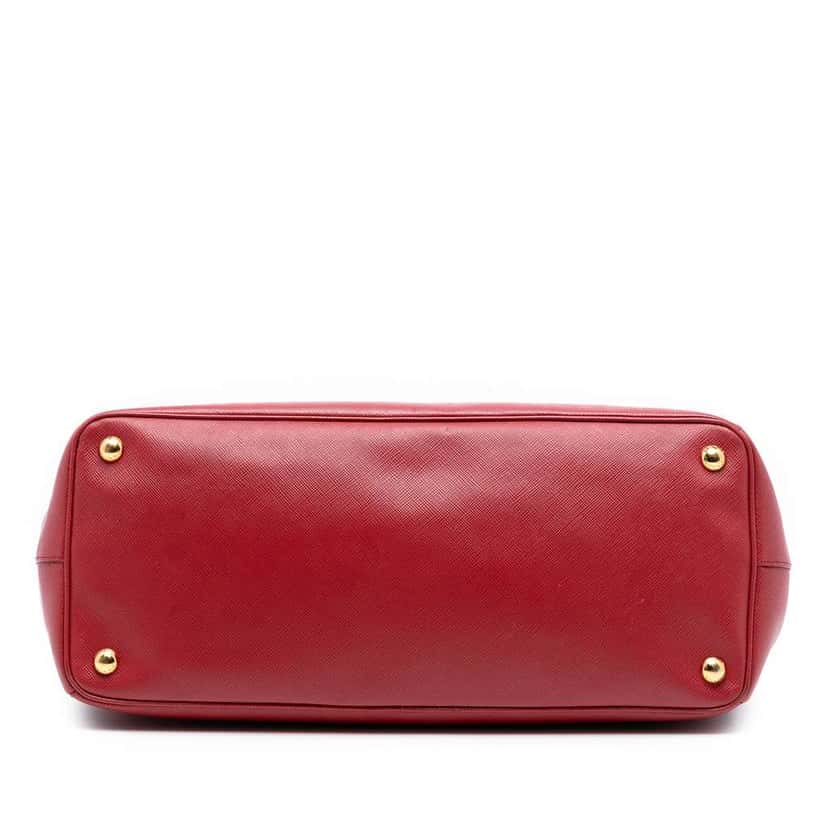 Prada Large Saffiano Lux Galleria Double Zip Satchel Red Leather Very good condition - Inside View