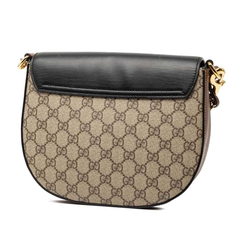 Gucci GG Supreme Web Padlock Crossbody Brown Canvas Good condition - Back View
