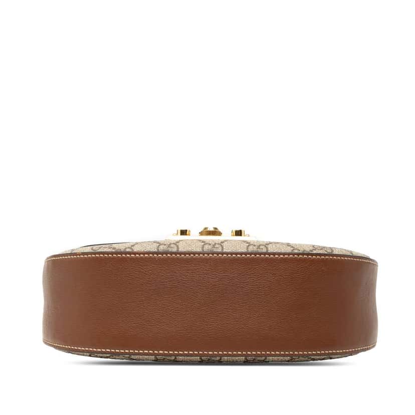 Gucci GG Supreme Web Padlock Crossbody Brown Canvas Good condition - Inside View