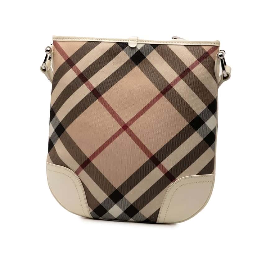 Burberry Supernova Check Coated Canvas Dryden Crossbody Brown Canvas Good condition - Back View