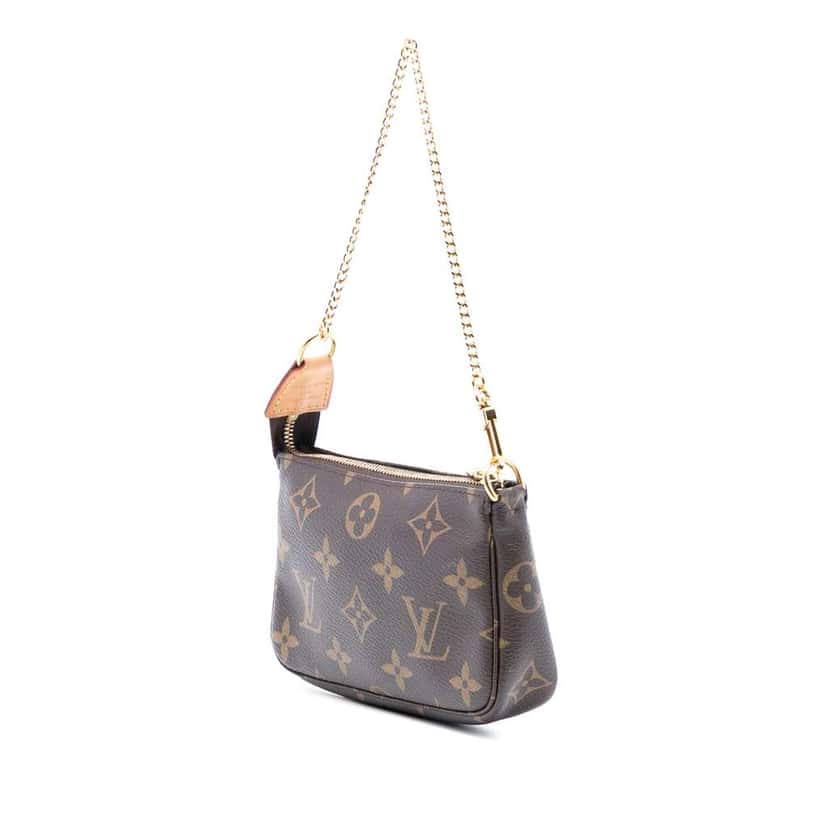 Louis Vuitton Monogram Mini Pochette Accessoires Brown Very good condition - Back View