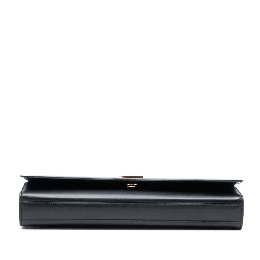 Saint Laurent Leather Monogram Cassandre Clutch Black Leather Good condition - Inside View