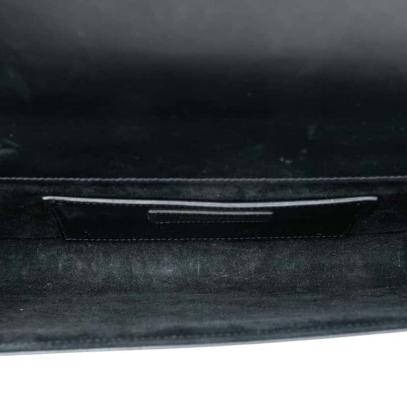 Saint Laurent Leather Monogram Cassandre Clutch Black Leather Good condition - Model View