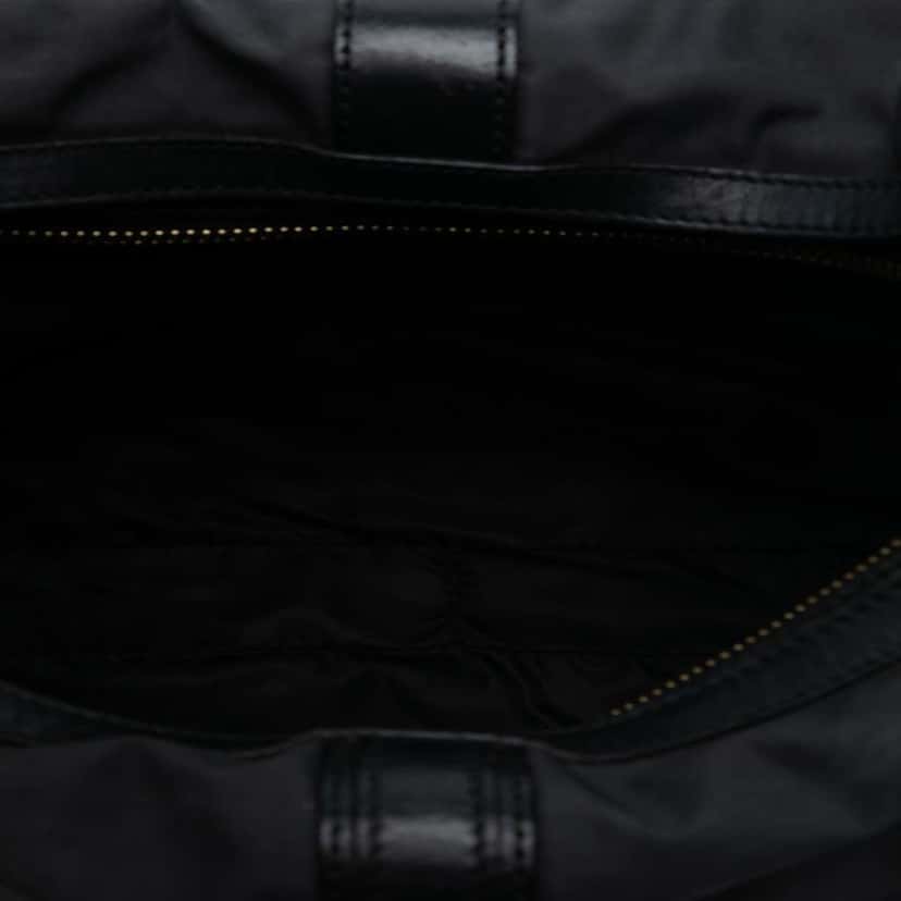 Burberry Grafton Check Nylon Hobo Bag Black Good condition - Model View