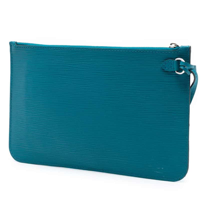 Louis Vuitton Epi Neverfull Pouch Blue Leather Very good condition - Back View