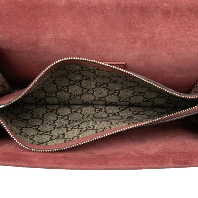 Gucci Small GG Supreme Blooms Dionysus Shoulder Bag Brown Canvas Good condition - Model View