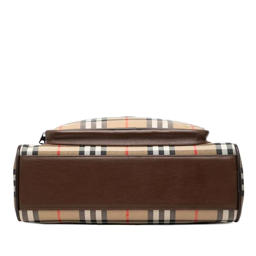 Burberry Haymarket Check Canvas and Leather Handbag Brown Canvas Good condition - Inside View