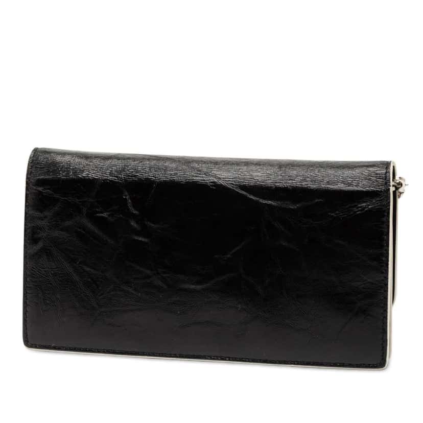 Dior Patent Diorever Croisiere Wallet on Chain Black Leather Very good condition - Back View