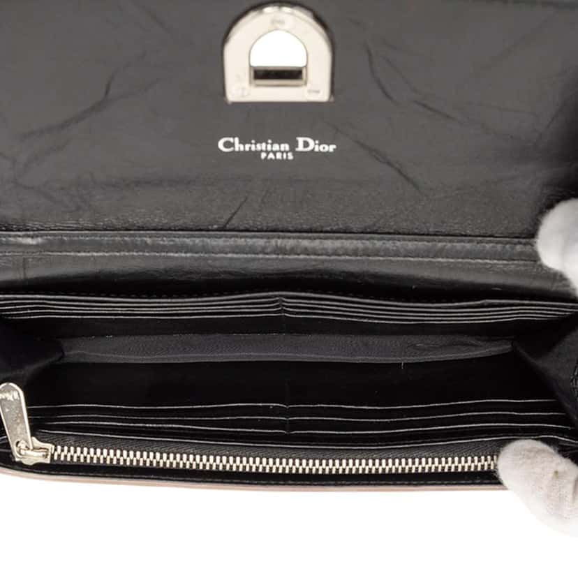 Dior Patent Diorever Croisiere Wallet on Chain Black Leather Very good condition - Model View
