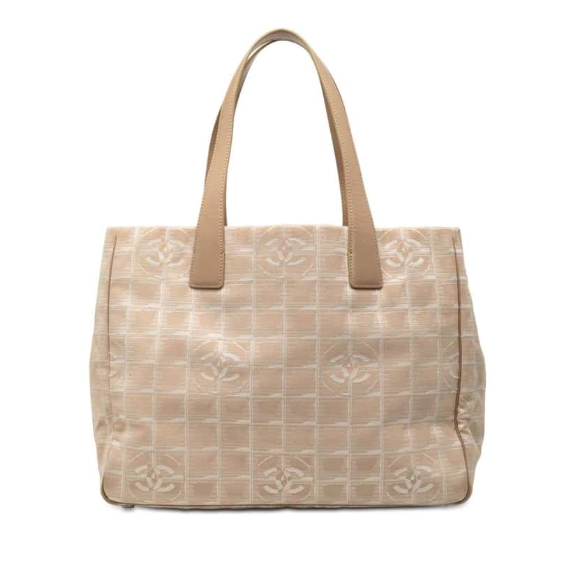 Chanel New Travel Line Nylon Tote Brown Very good condition - Front View