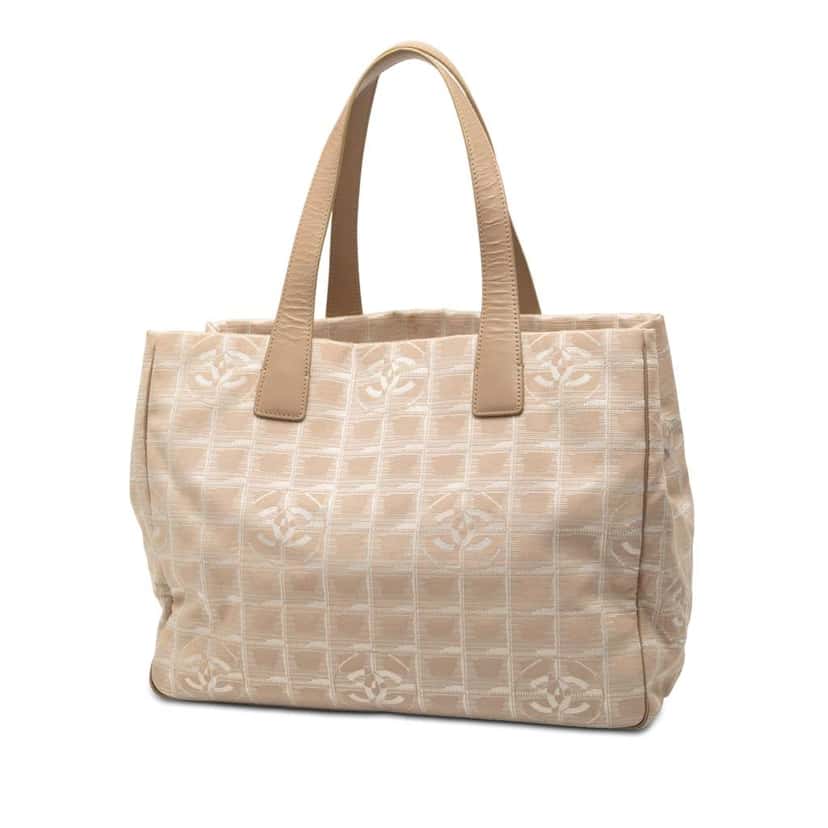 Chanel New Travel Line Nylon Tote Brown Very good condition - Back View