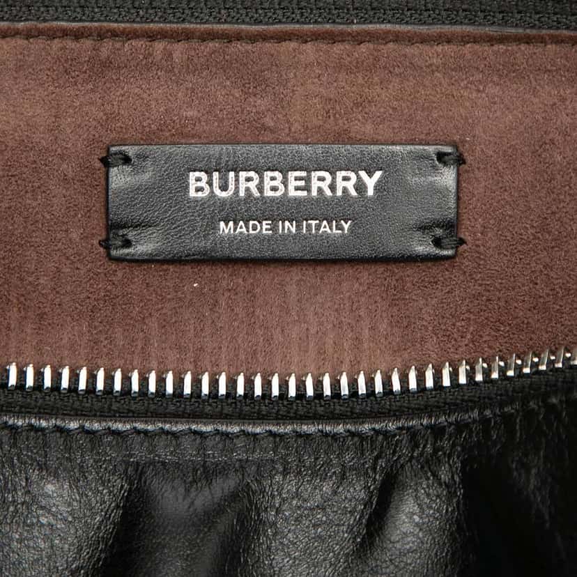 Burberry Leather Rhombi Shoulder Bag Black Leather Very good condition - Box View