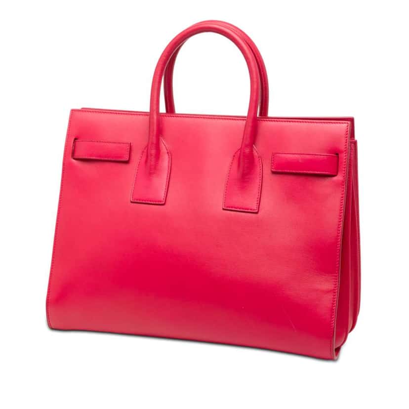Saint Laurent Small Leather Sac De Jour Satchel Pink Leather Very good condition - Back View