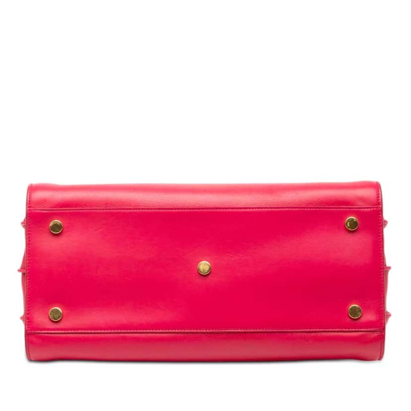 Saint Laurent Small Leather Sac De Jour Satchel Pink Leather Very good condition - Inside View