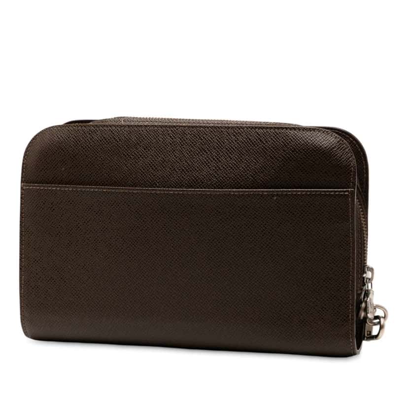 Louis Vuitton Taiga Pochette Baikal Brown Leather Very good condition - Back View