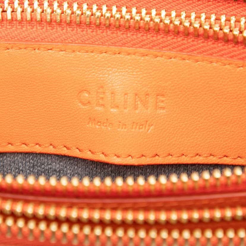 Celine Small Lambskin Trio Crossbody Orange Leather Good condition - Box View