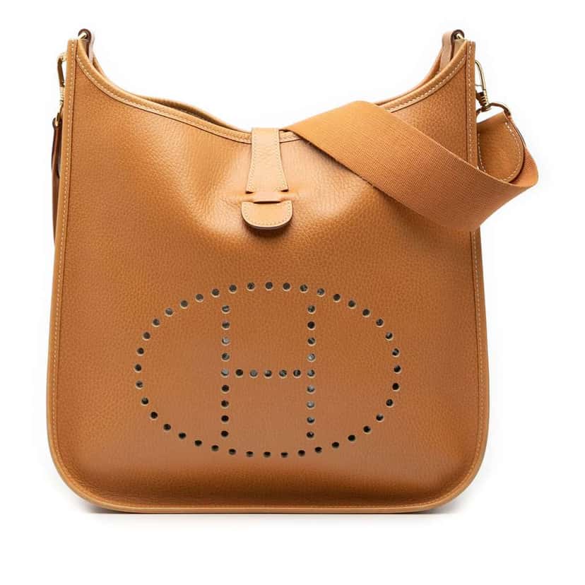 Hermès Ardennes Evelyne GM Brown Leather Very good condition - Front View