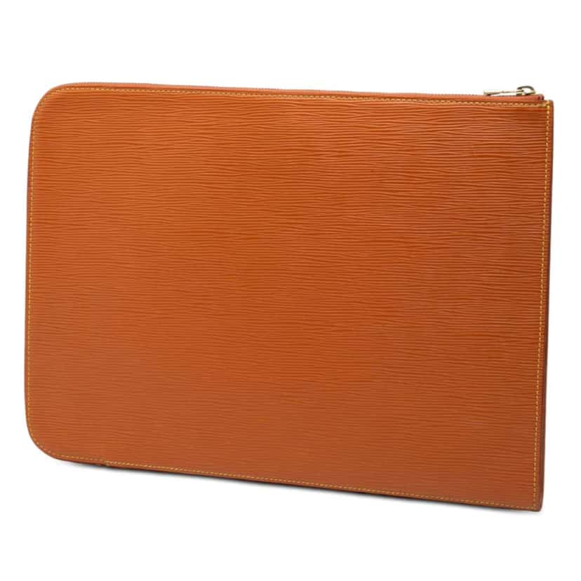 Louis Vuitton Epi Poche Document Brown Leather Good condition - Back View