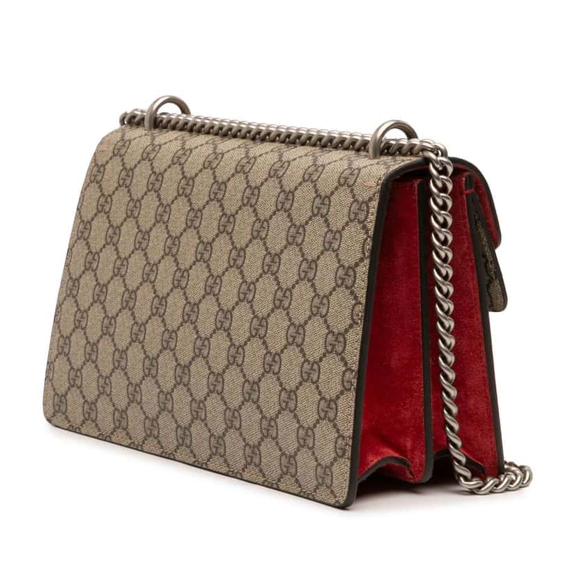 Gucci Medium GG Supreme Dionysus Shoulder Bag Brown Canvas Very good condition - Back View