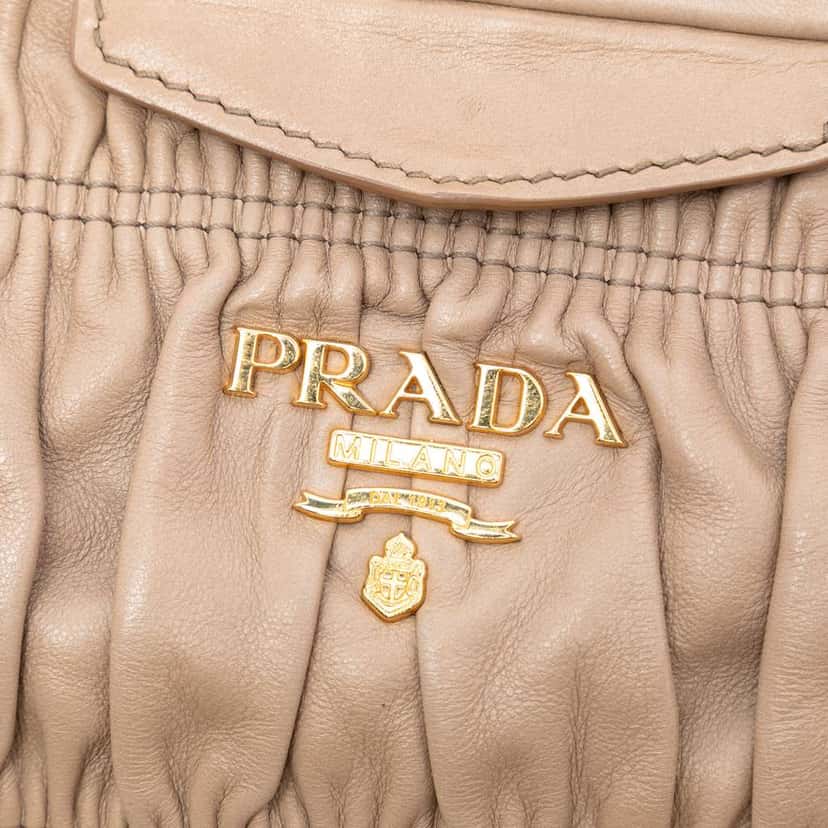 Prada Nappa Gaufre Satchel Brown Leather Very good condition - Box View