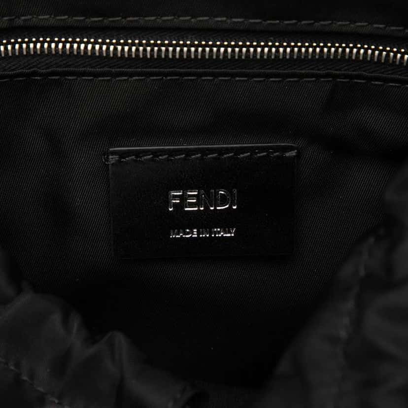 Fendi Small Zucca Canvas Fendiness Backpack Black Canvas Very good condition - Box View