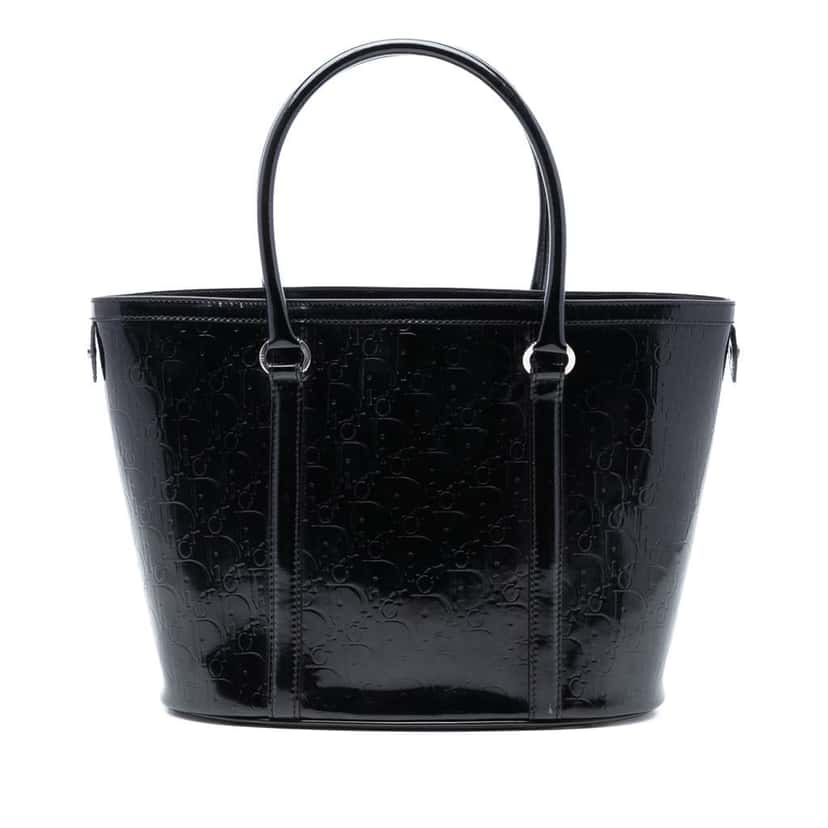 Dior Diorissimo Trotter Patent Tote Black Leather Very good condition - Front View