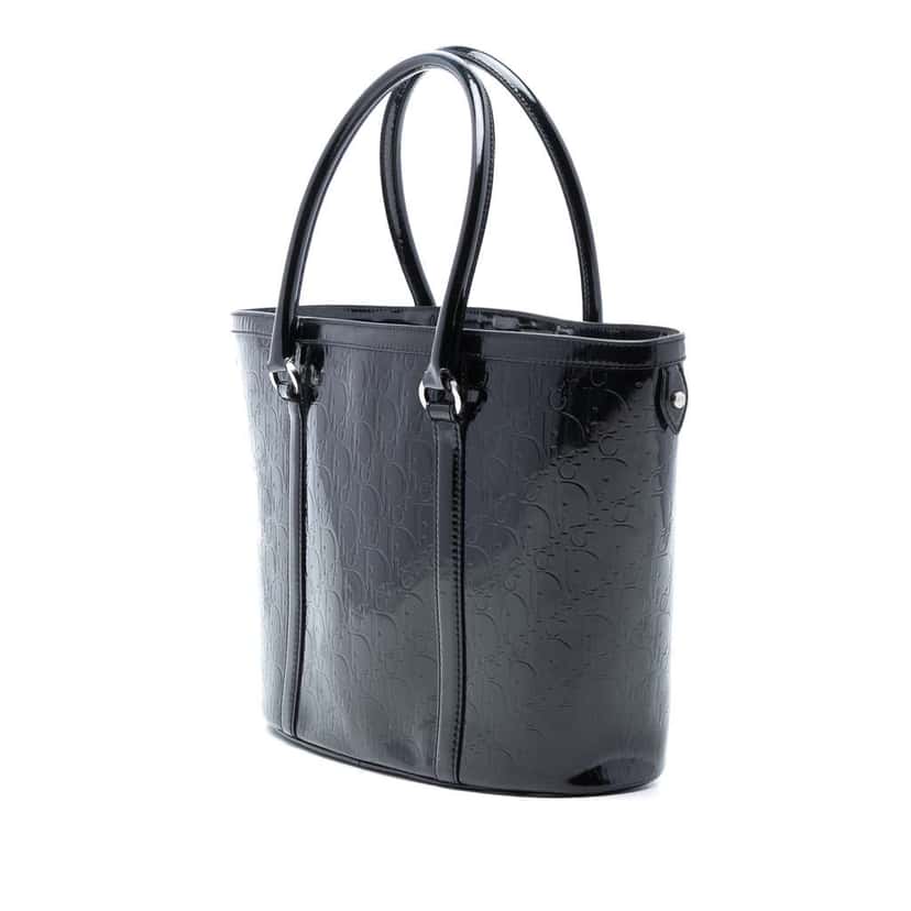 Dior Diorissimo Trotter Patent Tote Black Leather Very good condition - Back View