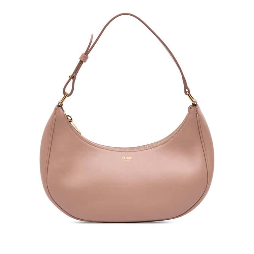 Celine Medium Smooth Calfskin Ava Shoulder Bag Pink Leather Very good condition - Front View