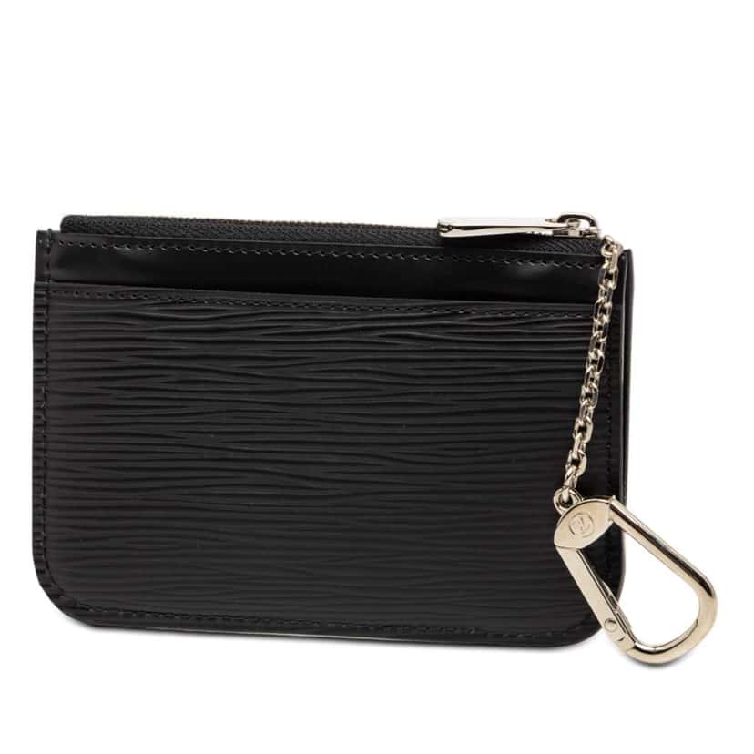 Louis Vuitton Epi Key Pouch Black Leather Good condition - Back View