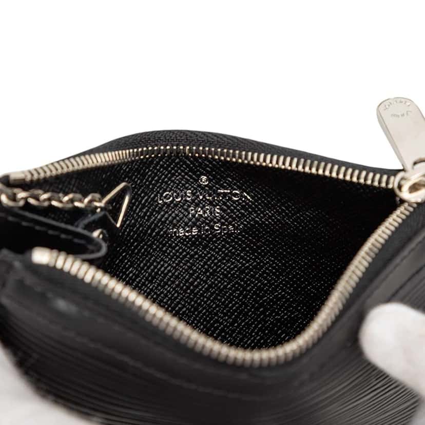 Louis Vuitton Epi Key Pouch Black Leather Good condition - Box View