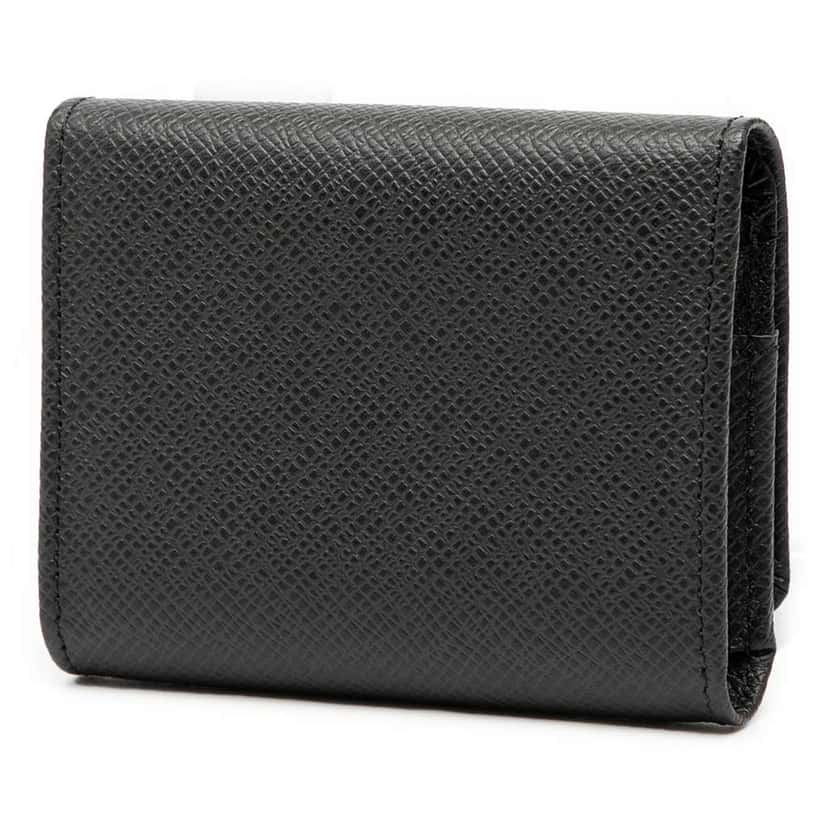 Louis Vuitton Taiga Porto Monnaie Sergei Black Leather Good condition - Back View