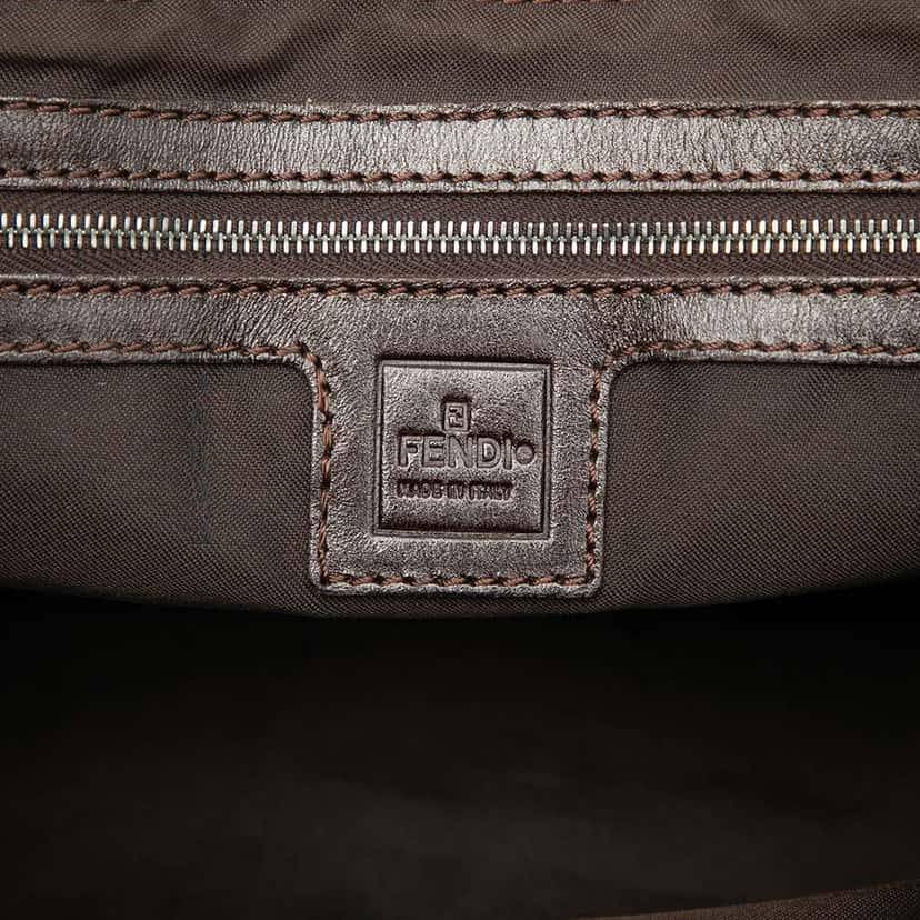 Fendi Small Zucca Canvas Twins Tote Brown Canvas Good condition - Box View