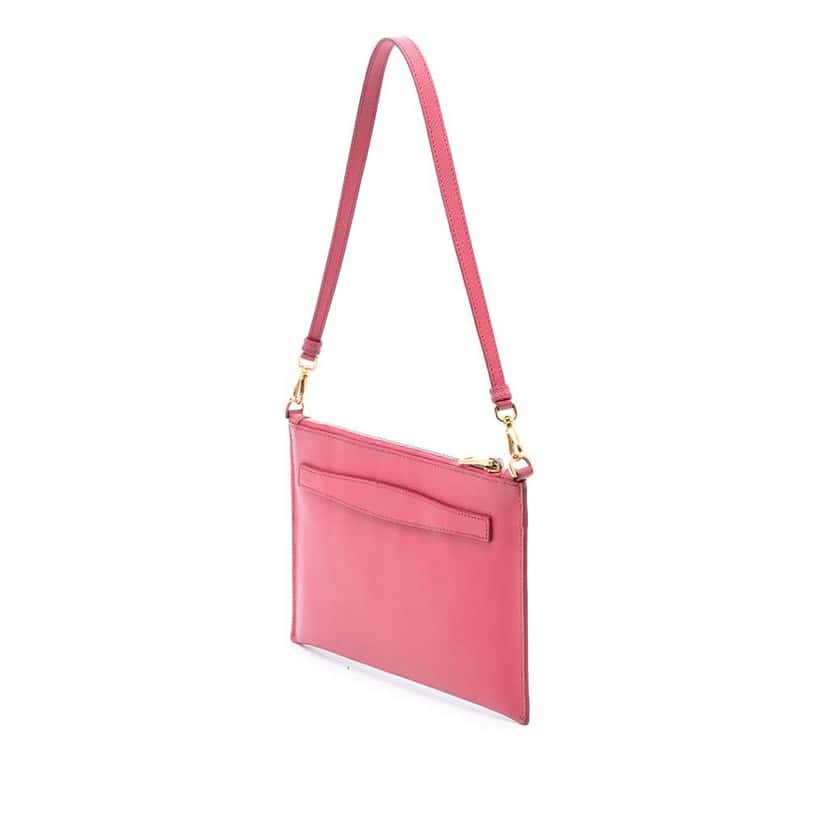 Prada Saffiano Shoulder Bag Pink Leather Very good condition - Back View