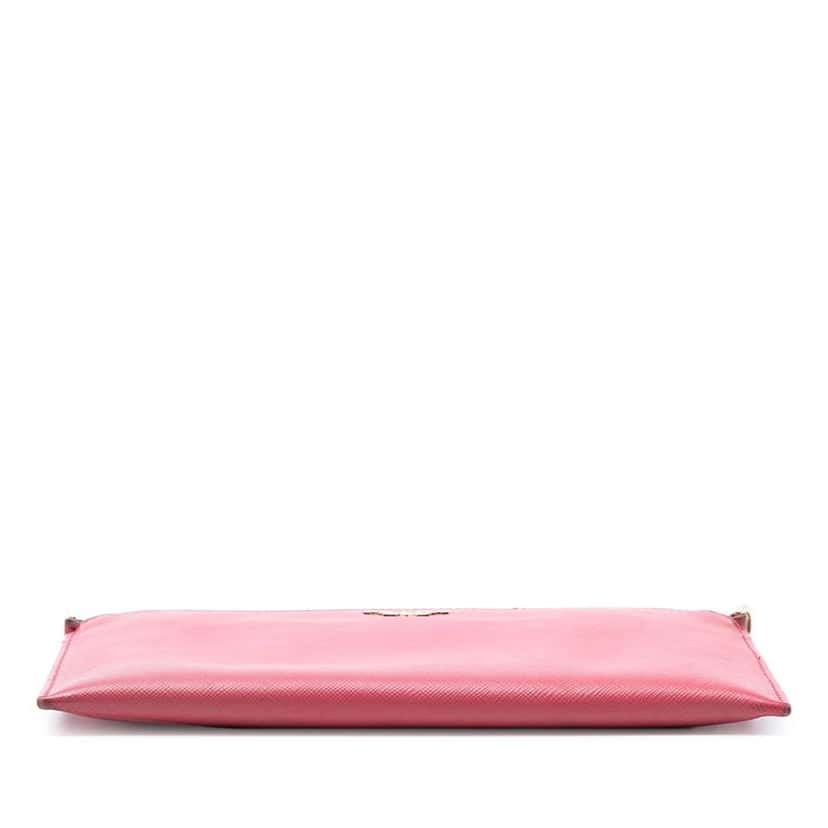 Prada Saffiano Shoulder Bag Pink Leather Very good condition - Inside View
