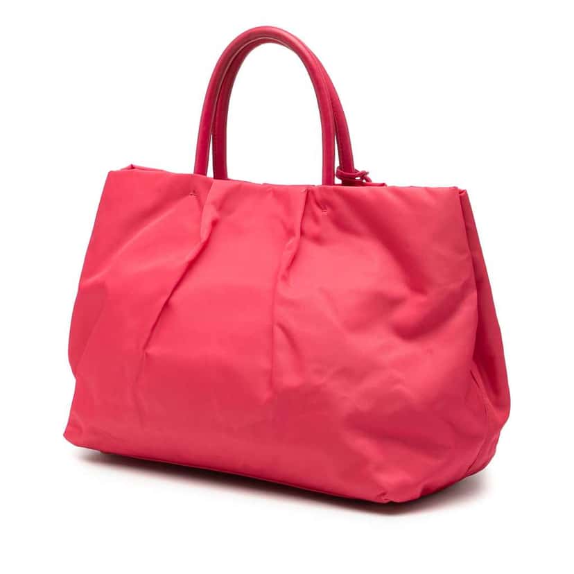 Prada Tessuto Fiocco Bow Tote Pink Very good condition - Back View