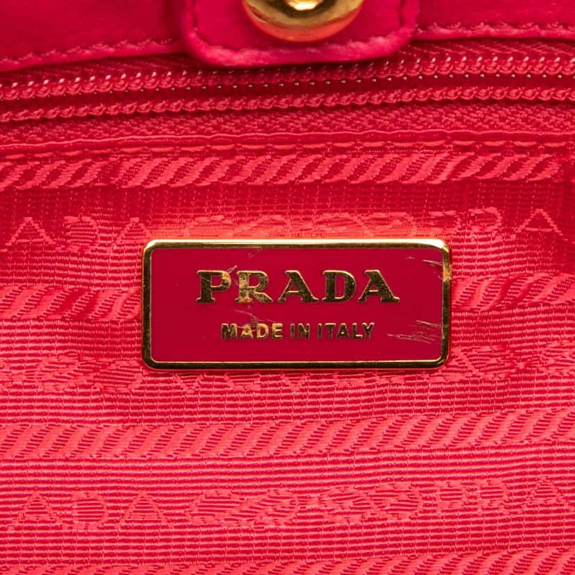 Prada Tessuto Fiocco Bow Tote Pink Very good condition - Box View
