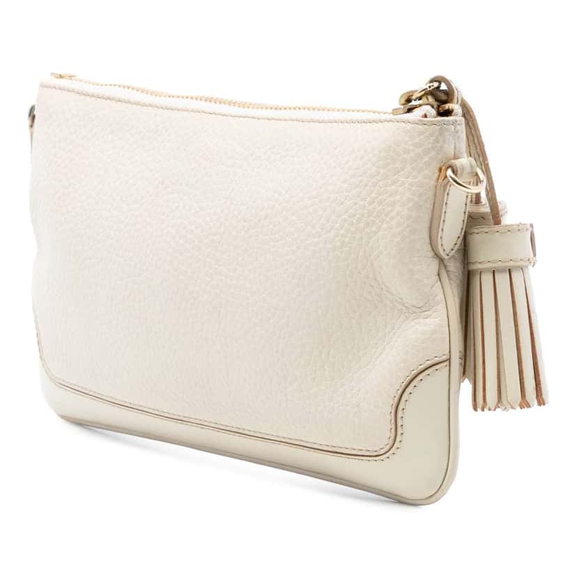 Burberry Leather Tassel Chain Crossbody Brown Leather Very good condition - Back View