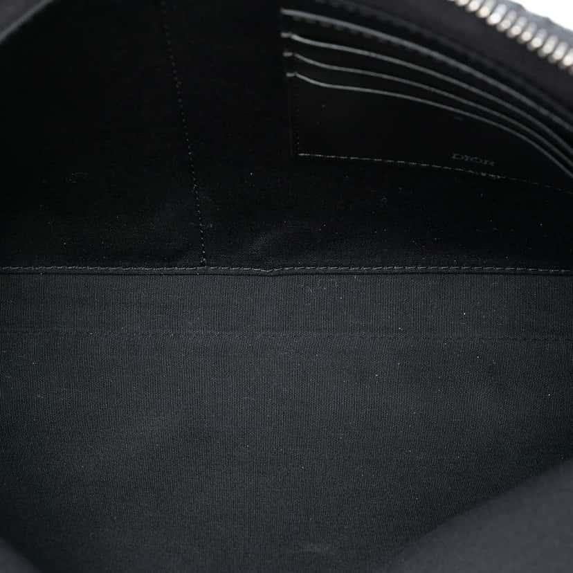Dior Oblique Canvas A4 Zipped Pouch Black Canvas Good condition - Model View