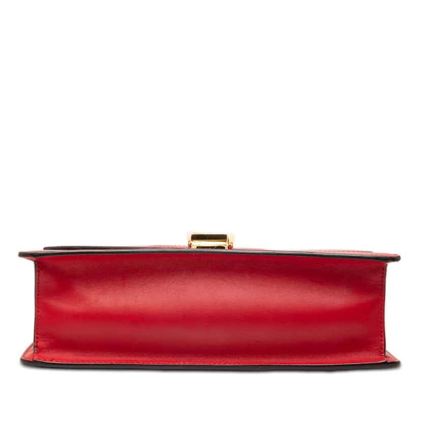 Gucci Small Leather Sylvie Web Satchel Red Leather Very good condition - Inside View