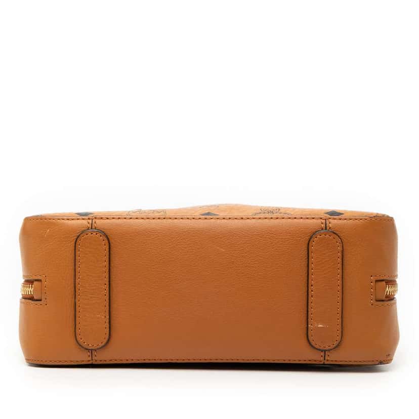 MCM Visetos Coated Canvas Essential Disco Satchel Brown Canvas Very good condition - Inside View