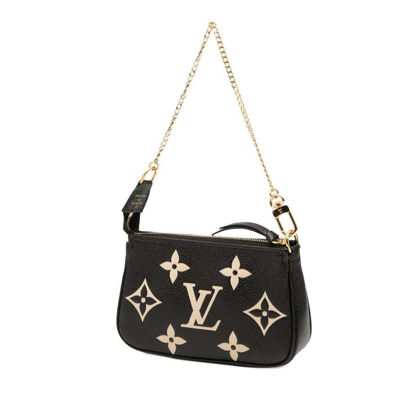 Louis Vuitton Bicolor Monogram Empreinte Mini Pochette Accessoires Black Leather Good condition - Back View