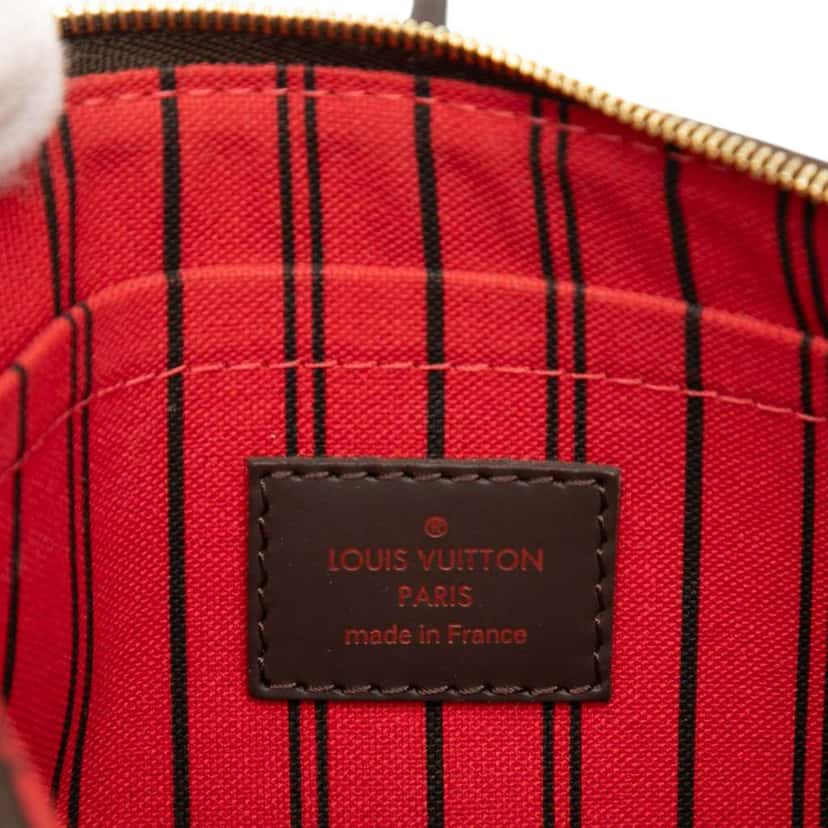 Louis Vuitton Damier Ebene Neverfull MM Pouch Brown Good condition - Box View