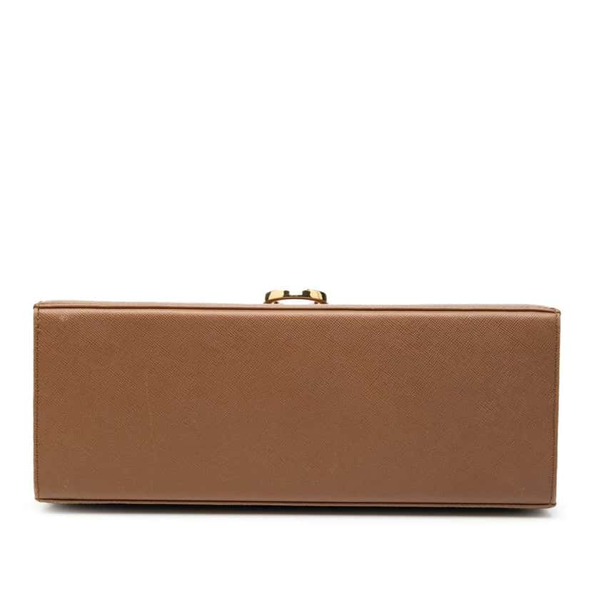 Salvatore Ferragamo Leather Gancini Iconic Top Handle Bag Brown Leather Good condition - Inside View