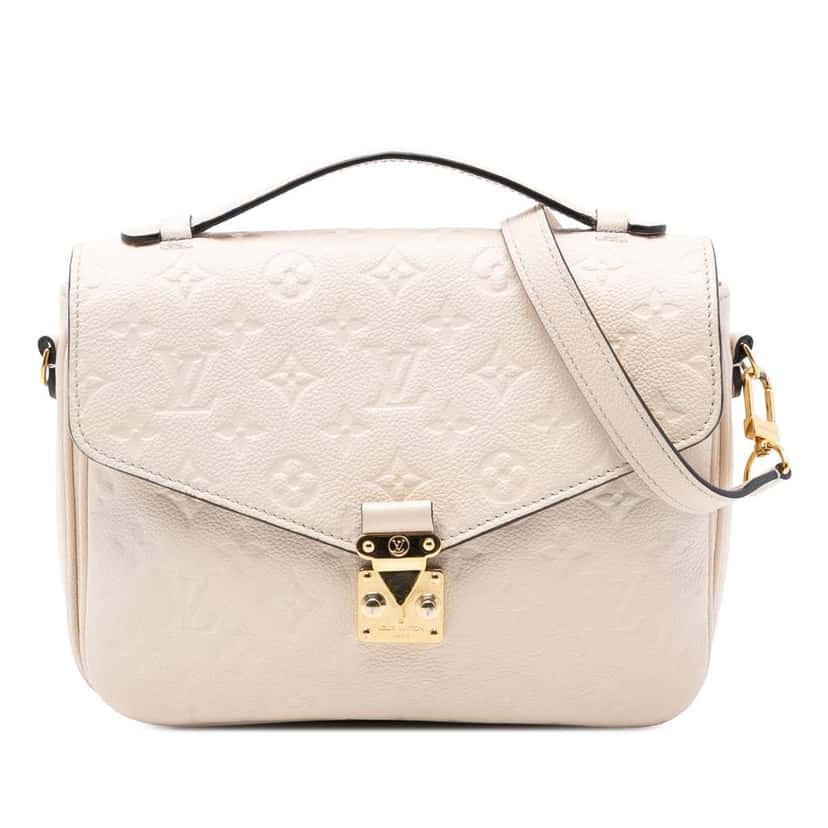 Louis Vuitton Monogram Empreinte Pochette Metis Brown Leather Good condition - Front View