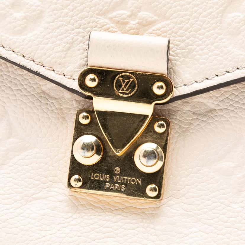 Louis Vuitton Monogram Empreinte Pochette Metis Brown Leather Good condition - Box View