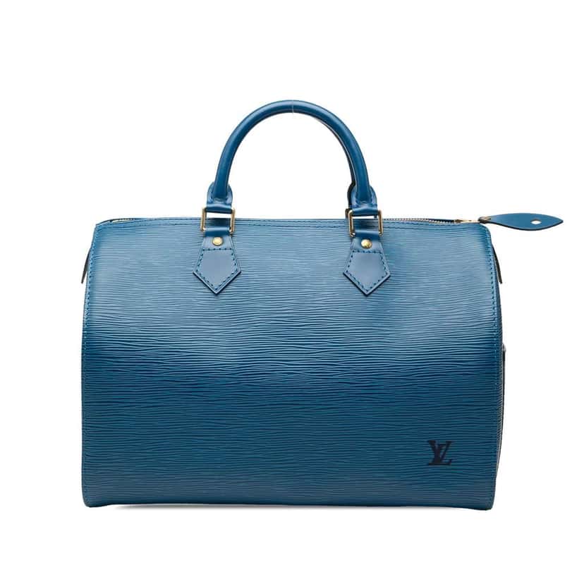 Louis Vuitton Epi Speedy 30 Blue Leather Very good condition - Front View