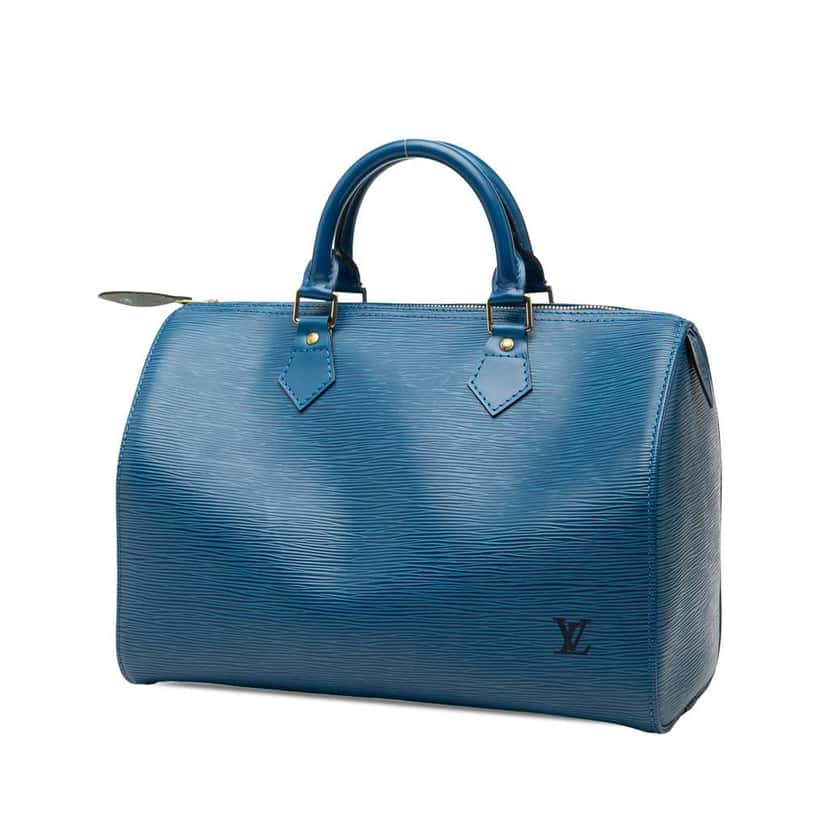 Louis Vuitton Epi Speedy 30 Blue Leather Very good condition - Back View