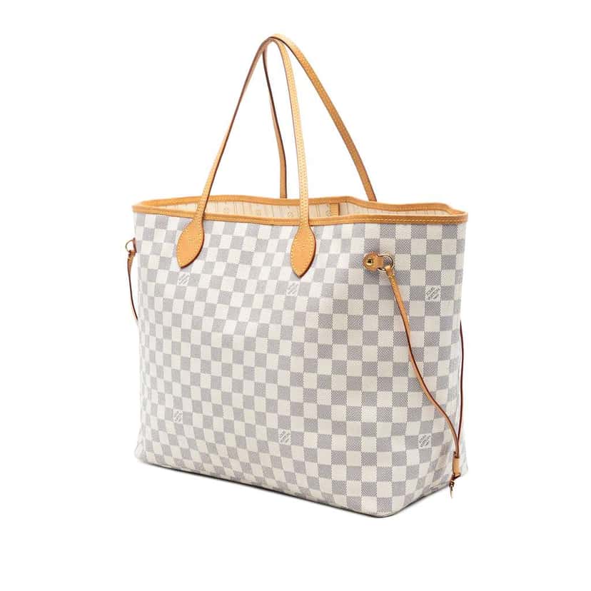 Louis Vuitton Damier Azur Neverfull GM White Very good condition - Back View