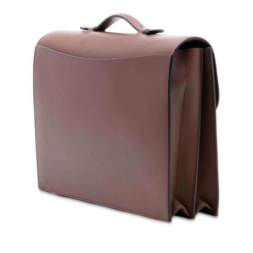 Hermès Evercolor Sac A Depeches 38 Brown Leather Good condition - Back View